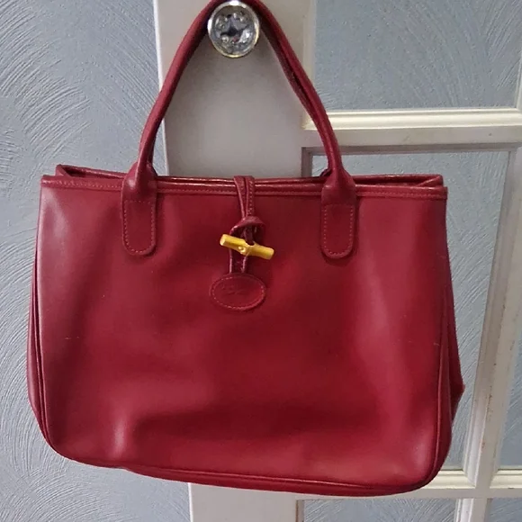 Longchamp Cherry Red Satchel - Picture 1 of 3